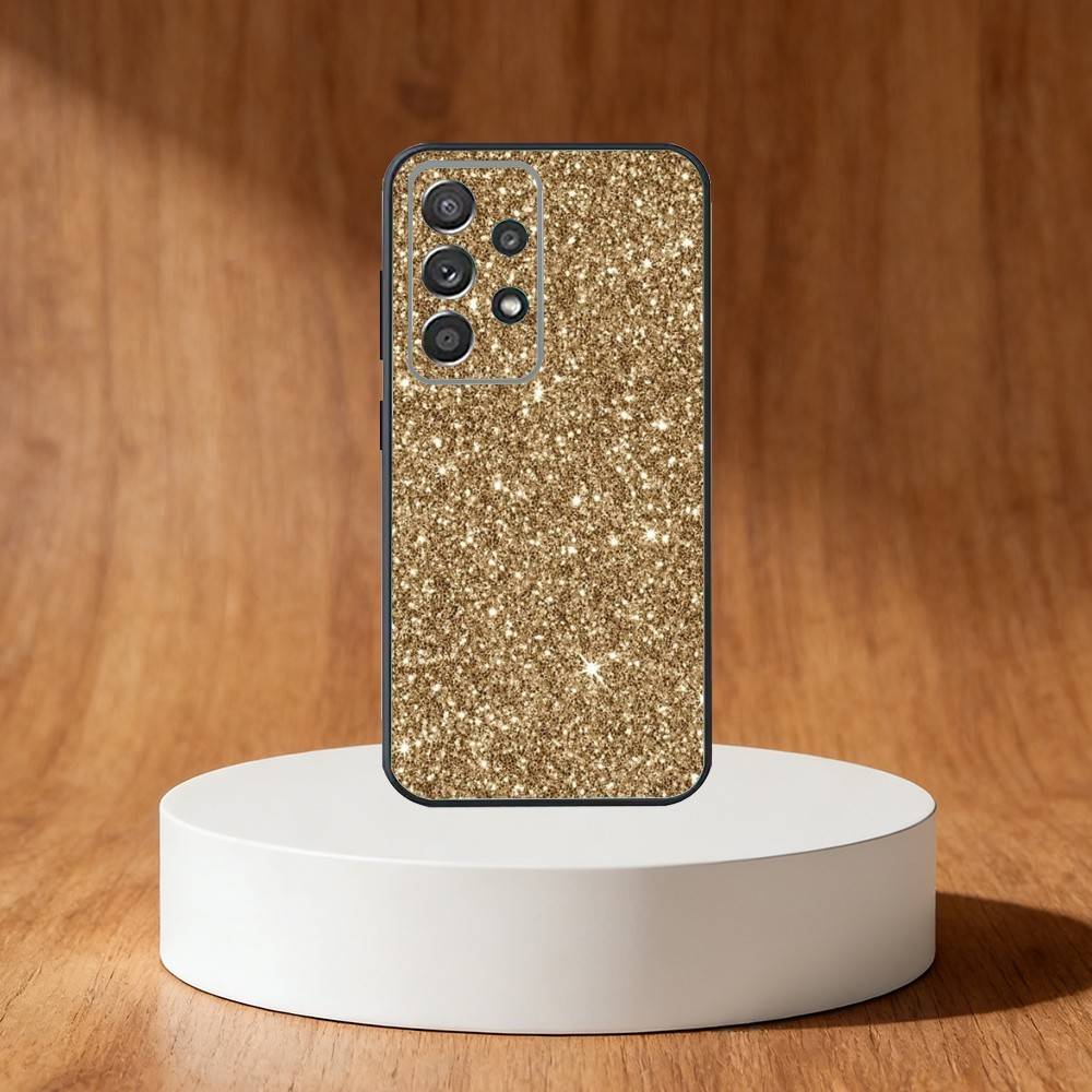 White Gold Purple Pink Glitter Phone Case For Samsung S25,S24,S21,S22,S23,S30,Ultra,S20,Plus,Fe,Note,10,9,5G Black Cover