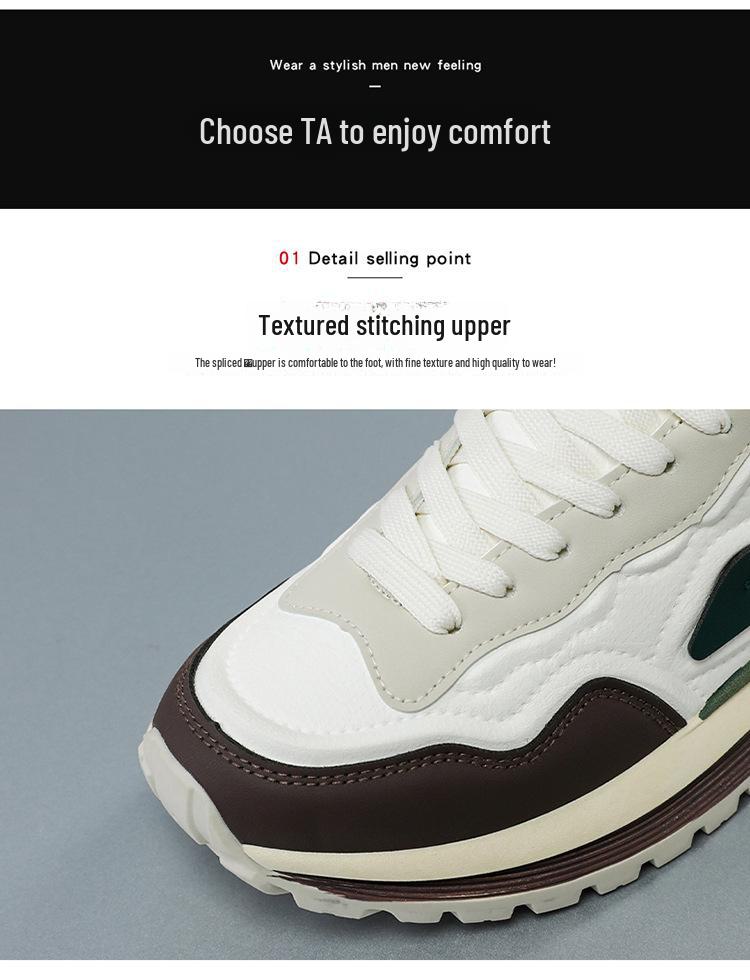 2024 Winter Breathable Men's Fashion High-End Sports Casual Shoes - Comfortable All-Match Daddy Sneakers