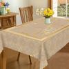 1 Piece Of Modern Marble-Themed Round And Rectangular Tablecloths, Available In Various Sizes, Elegant Gold Marble Pattern Printing Design, Spring And