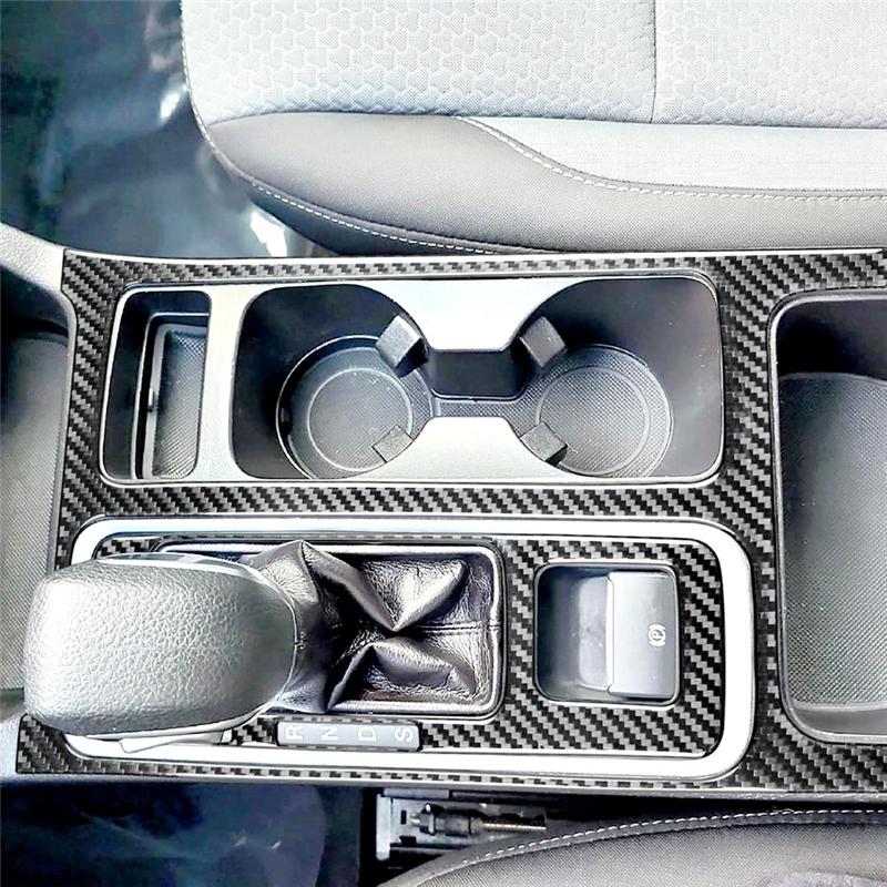 L10A Аксессуары для интерьера Комплект отделки из углеродного волокна Для Ford Escape 2017- Панель крышки подстаканника рычага переключения передач центральной консоли LHD Carbon Fiber Pattern