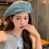 Warmth Painter Hat Newsboy Cap Octagonal Hat Personality Denim Beret  Travel