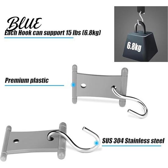 Easy Install Awning Clips 1/16Pcs RV Hook for Lights Light Holder Clothing Lights Drying Hanger Plastic Metal S-Shaped Hook Accessory