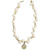 French Designer Classy Key Round-shaped Freshwater Natural Pearl Bracelet with a Touch of Luxury