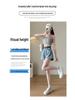 Women's Summer Slimming Rhinestone Denim Hot Pants - Loose Wide-Leg Petite Style