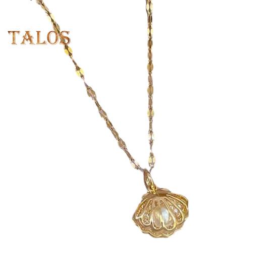 

Ожерелье из искусственного жемчуга с полыми ракушками, ожерелье с подвеской в виде золотой ракушки, ювелирное украшение в подарок на годовщину свадьбы, день рождения золотистый