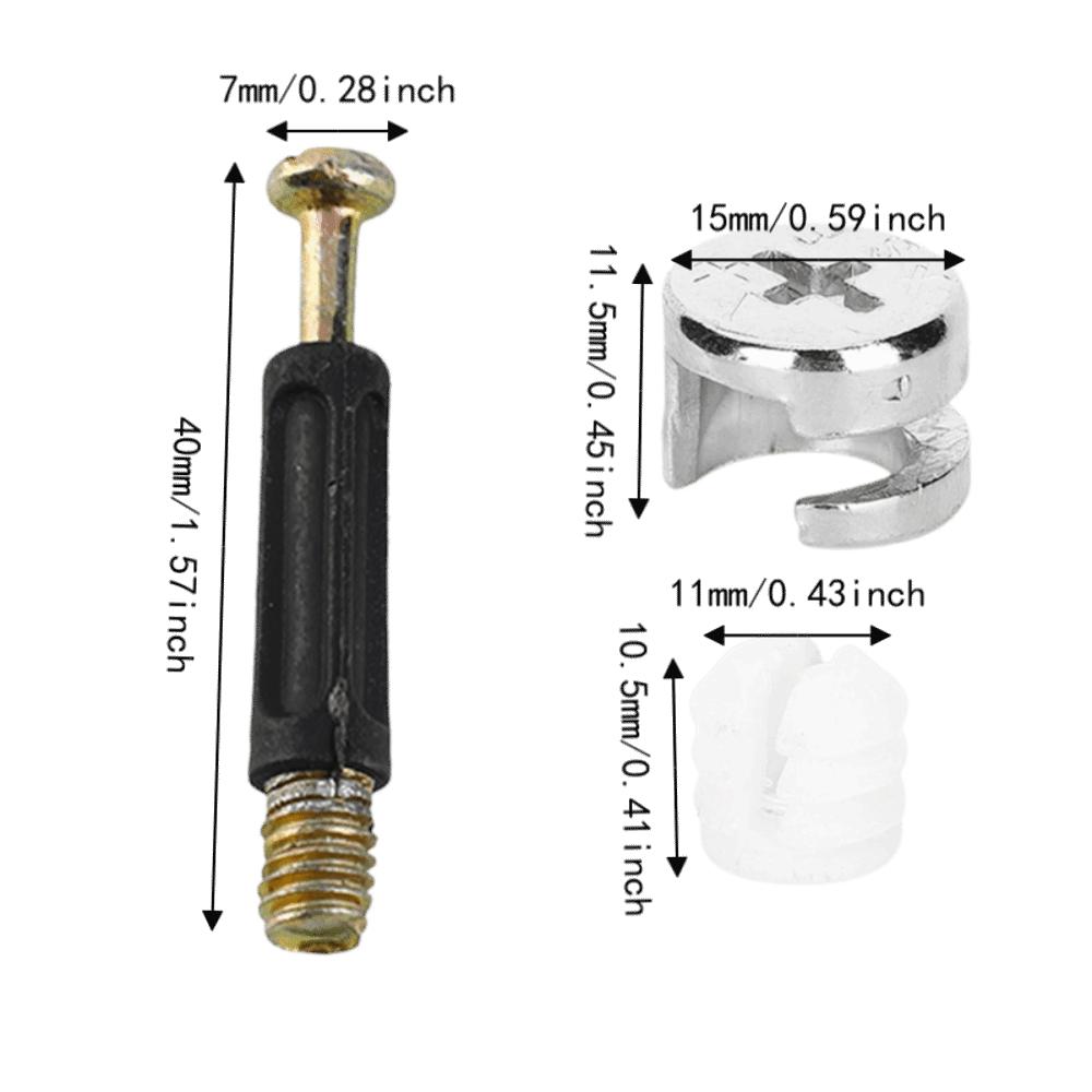 20PCS Durable Furniture Cam Lock Kit Practical Furniture Screw Nut Kit For DIY Furniture