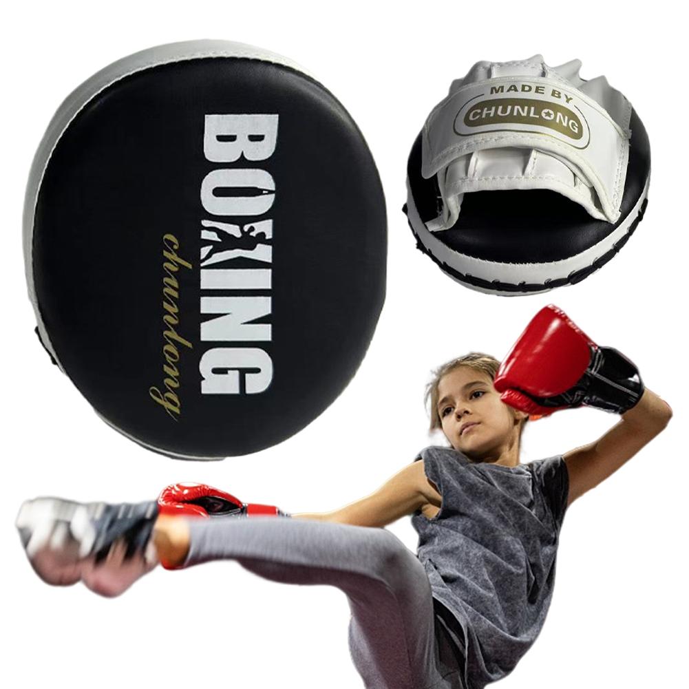 1/2pcs Boxing Pad Muay Thai Hand Target Sanda Kickboxing Training Thickened Earthquake-resistant Focus Punching Mitts PU Leather