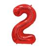 32-Inch Red Digital Aluminum Film Balloon Baby Birthday Party Decoration Scene Arrangement New Year'S Eve Photo Props