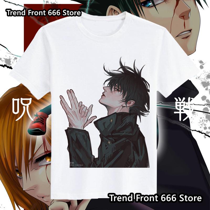 

Японское Горячее Аниме Jujutsu Kaisen Мужские Детские Футболки Хлопок Узор Годжо Детская Футболка с Круглым Вырезом Мужчины Женщины Футболка Харадзюку 150