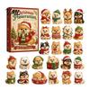 Conto alla Rovescia di Natale Divertente 2026 Calendario dell'Avvento per Cani, Set di Ornamenti Acrilici da 24 Giorni con Mini Regali di Compleanno per Cuccioli per Bambini Figure, Albero Piatto 2D