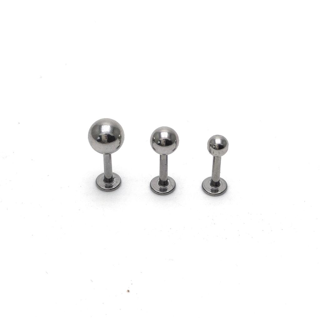 Stainless Steel Ball Cartilage Stud Earrings - 3/4/5mm Sizes