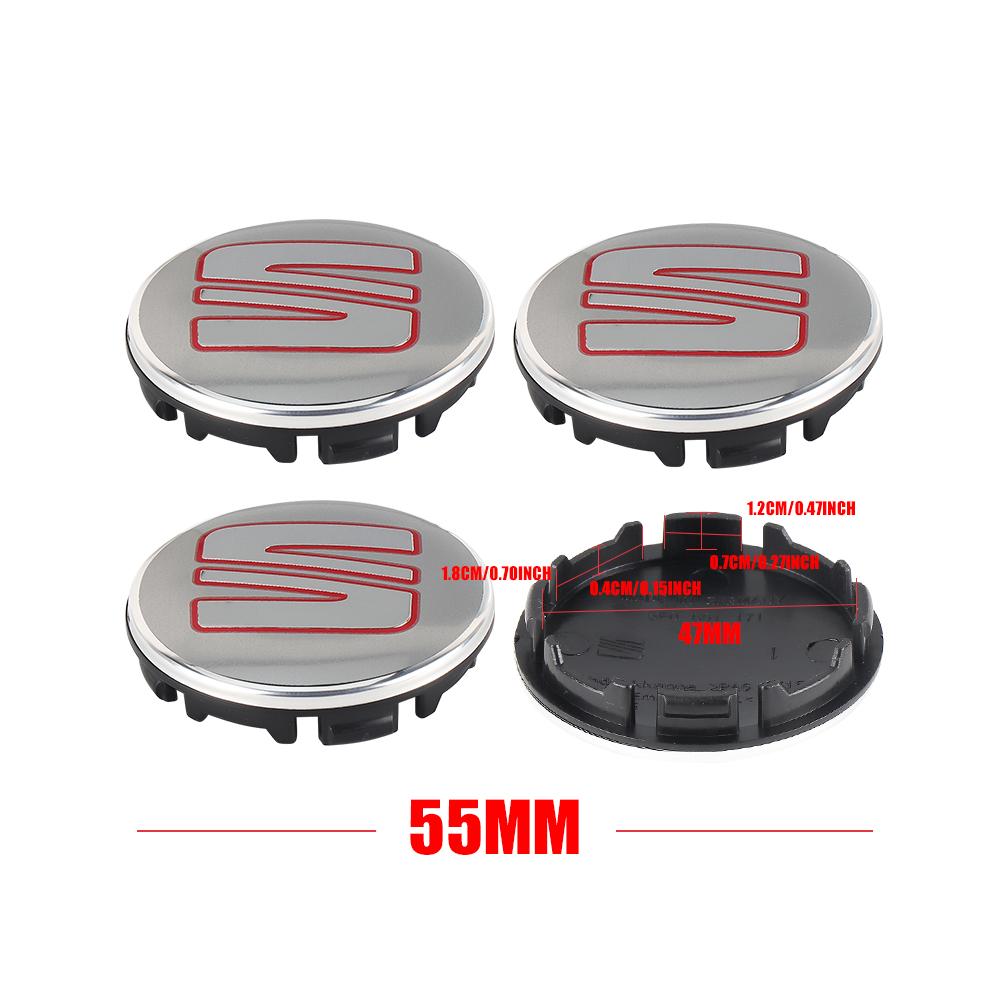 

4PCS Car Emblem Wheel Center Hub Cap Rim Refit Badge Cover For Seat Cupra Ateca Leon lbiza 6f FR Mk1 Mk2 Mk3 5f 1p Toledo Arona