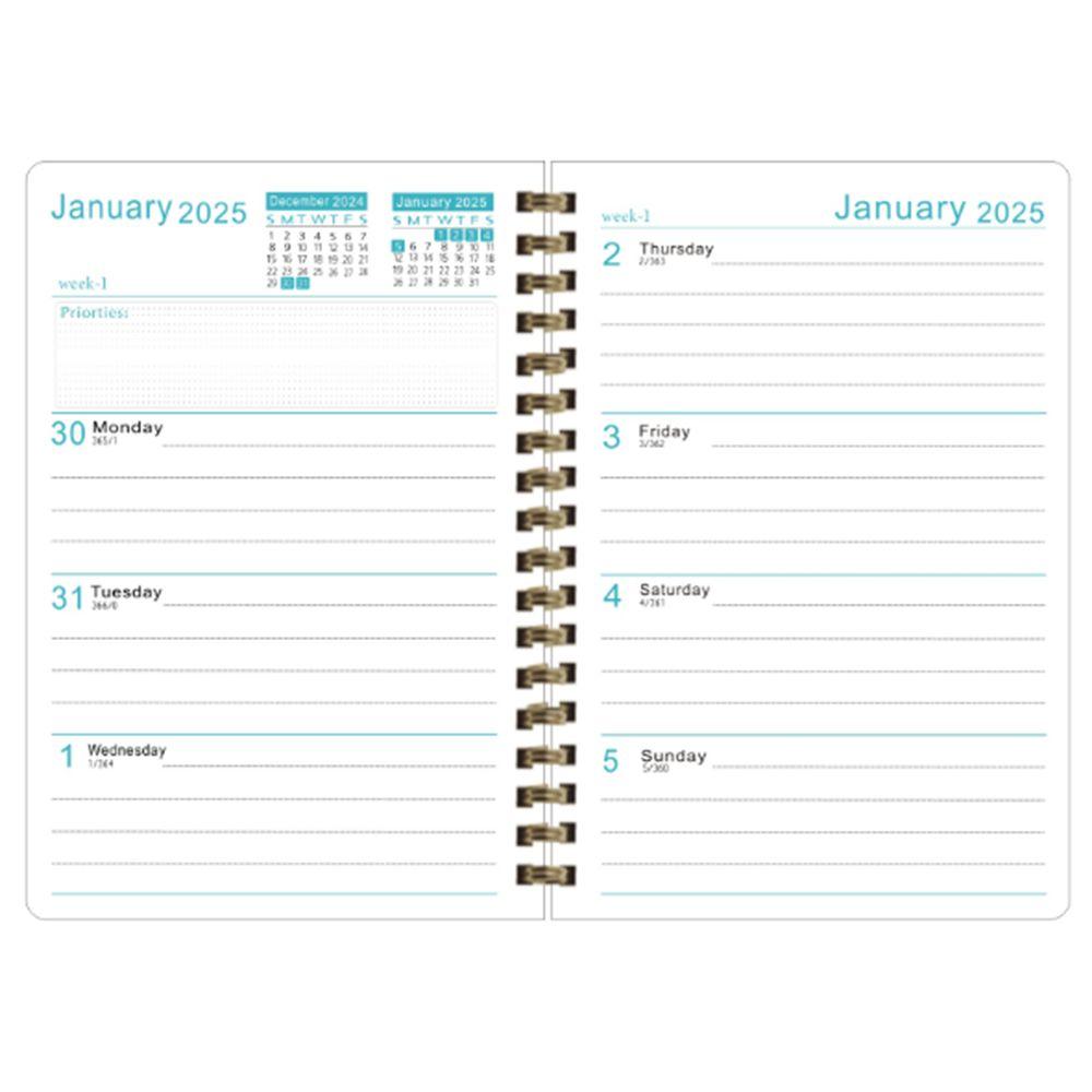 12 Months A5 Agenda Book To Do List 365 Days Notepad 2025 Schedule Planner Notepad  Office Supplies