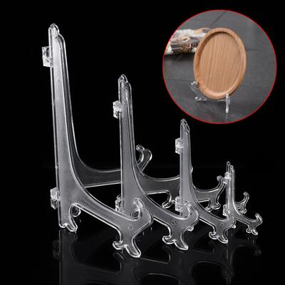 Fashion Clear Plastic Plate Display Stand Picture Frame Easel Holder Arts Case Holders Photo Display 3/5/7/9inch Photo Frame