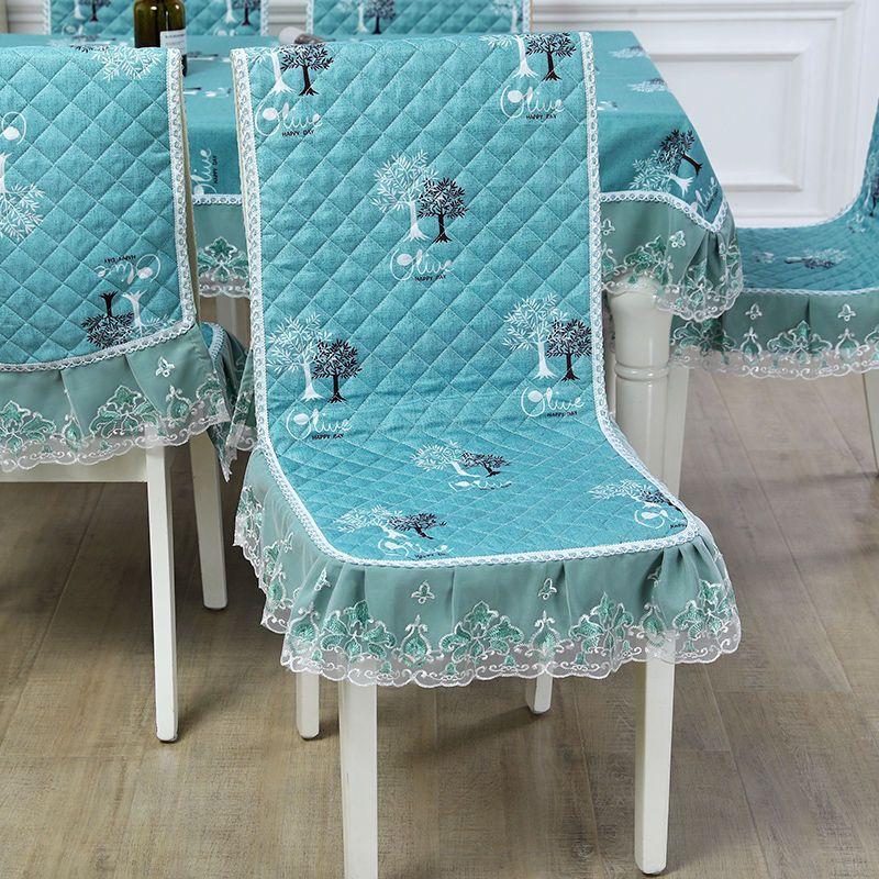 One-piece Dining Table and Chair Cover Dining Chair Cushion Chair Cover Set Household Chair Cushion Rectangular Round Coffee