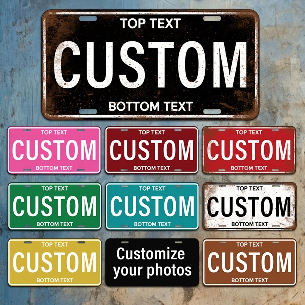Custom Retro Metal Sign Plaque Vintage Aluminum Decorative for Home Garage Bar Man Cave Wall Decor