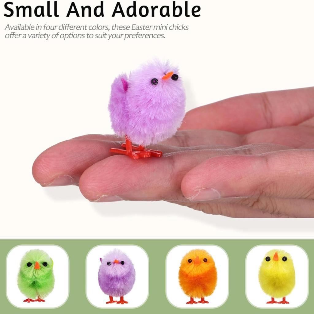 36PC Easter Chicks, Colorful Little Chicks, Easter Pompom Chickens, Easter Decorations