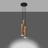 Lampa Wisząca Lino 3 Gu10 Naturalne Drewno Wood Sollux Sl.1012