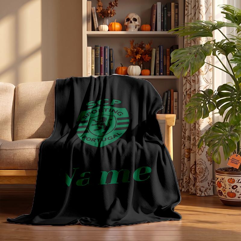 Sporting Clube De Portugal Custom Flannel Blankets Soft Warm Cozy Throws for Home Decor Holiday Gifts