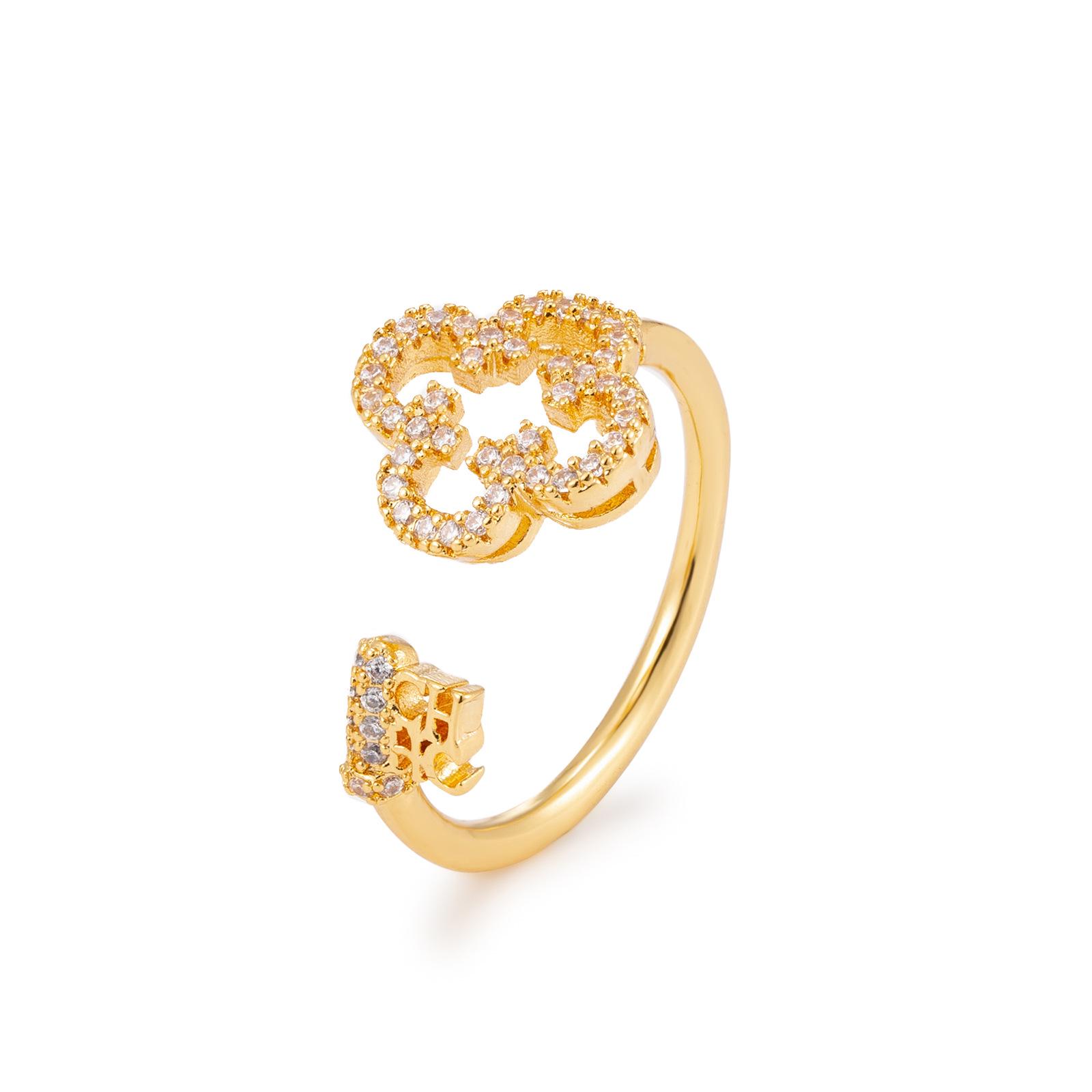 

Adjustable Brass Zirconium Oval Family Ring with Gift Box & Bag - Popular in the Middle East Adjustable