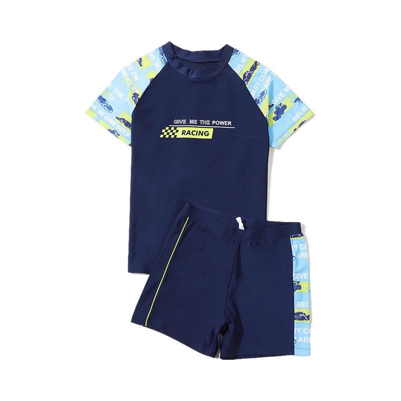 

Fat Boy Swim Trunks: Plus Size Split Swim Set for Boys, Ages 7-16 180
