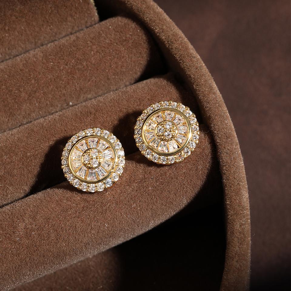 

ZAKOL Новые уникальные серьги-гвоздики с круглым цирконом для женщин, простые модные аксессуары для ушей в японском и корейском стиле