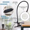 Flexible Clip-on LED Reading Light, 48 Lights, 3 Color Modes and 10 Brightness Levels - USB Powered Table Lamp for Bedroom