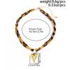 Sweet Cool INS Heart Alloy Pendant Necklace Unique Exaggerated Sexy Leopard Print Clavicle Chain for Women Daily Party Streetwear Jewelry Accessories