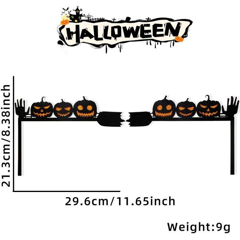 Halloween Door Frame Decoration,Bats,Pumpkins,Spider Webs,Door and Window Corner Stickers, Halloween Home Decoration