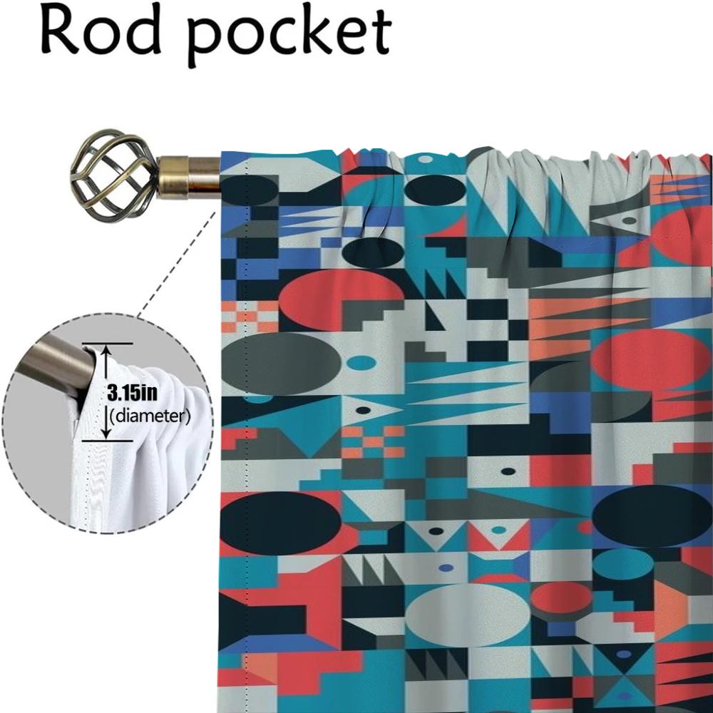 Elegant Room Curtains for Living Room Painted Design Halloween Decoration Tulle for Bedroom Window Curtain Curtains 2 Pieces