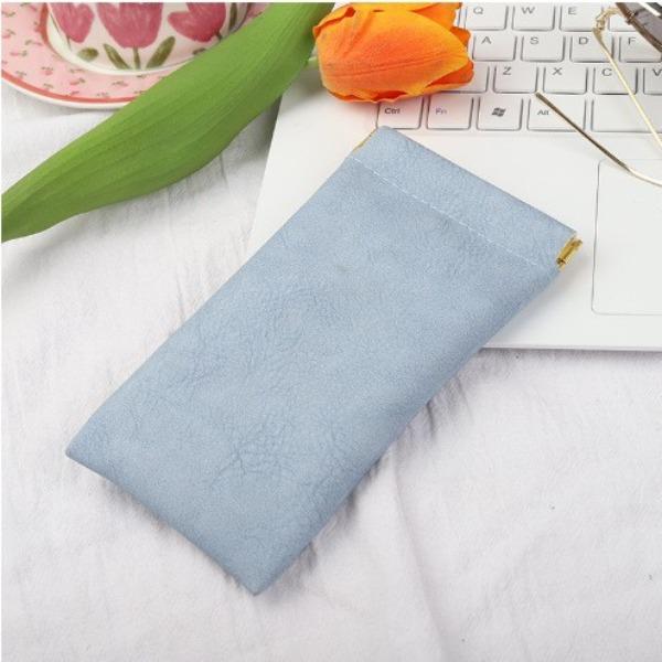 Fashion Pu Leather Sunglasses Bags Portable Soft Coins Lipsticks Storage Case Pouch High-Grade Waterproof Eyewear Mini Bag