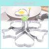Durable Stainless Steel Egg Mold Set With Heart Star Shapes For Perfect Fried Eggs And Rice Cakes