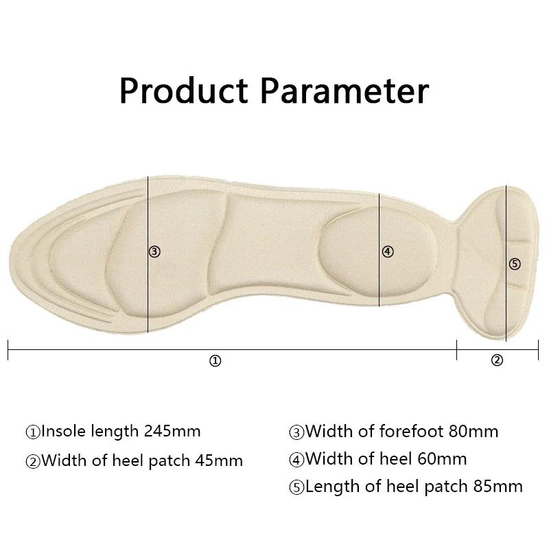 High Heel Shoe Insoles Breathable Anti-slip Foot Care Tool Inserts & Cushions Soft Damping Arch Support Shoes Insole for Woman