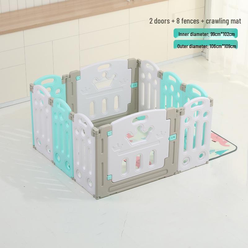 Kids' Indoor/Outdoor Safety Play Fence with Slide - Ideal for Crawling and Walking