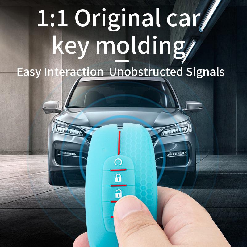 2 3 4 5 Buttons Silicone Car Key Case Cover For Nissan X-Trail T33 Kicks Qashqai J12 Juke Teana Altima Ariya Remote