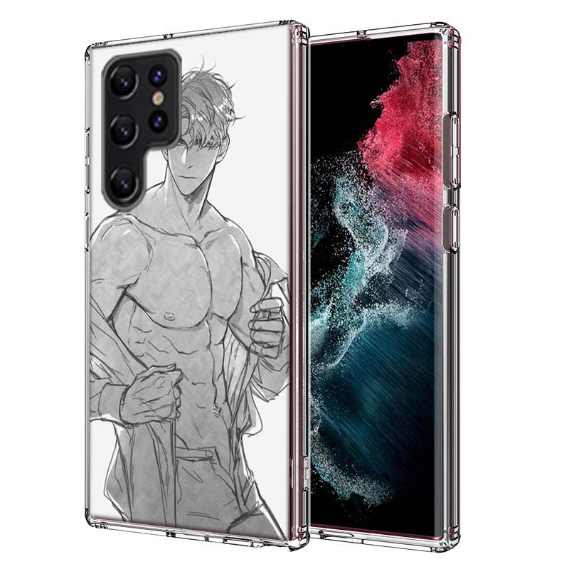 

Sexy Muscle Man Himbo Cover For Samsung Galaxy S21 S20 S23 FE S22+ S24 Ultra S25 Edge Phone Case S10 Plus Clear Capa Coque Patte Samsung S21