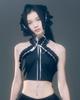 Leobyui Anglaise Halter Top Black
