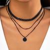 Chic Multi Layer Necklace Featuring High Quality Metal Sequins And Imitation Pearls Ideal For Trendy Occasions