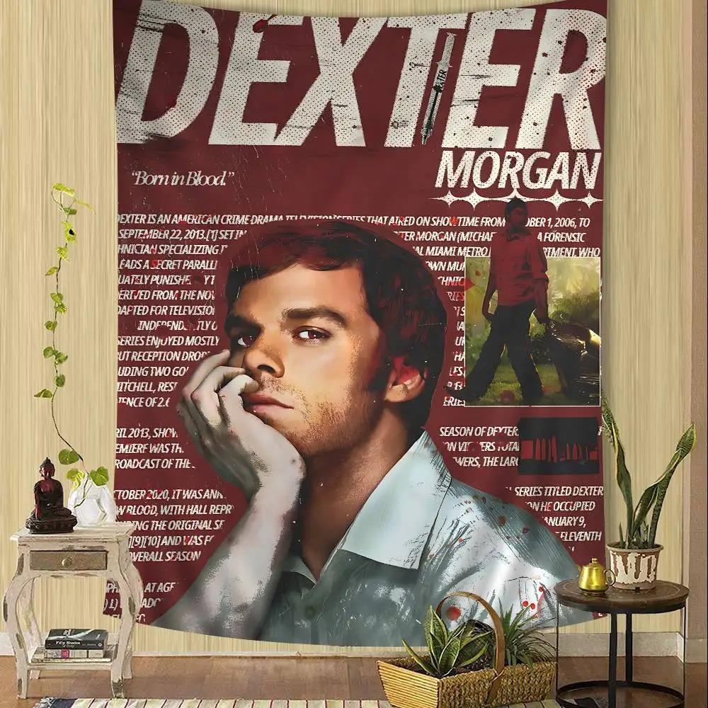 

Dexter Poster American Classic Horror TV Show Hanging Bohemian Tapestry Hanging Tarot Hippie Wall Rugs Dorm Japanese Tapestry 74x94cm(29x37in)