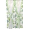 SunnyDayFabric Noren Powder Green with 85cm Wide X 150cm Long Double-Layered Curtain, Ribbon, Approx. (ncbp-13658)