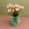1Pcs 1:12 Dollhouse Simulation Vase Flower Outdoor Diy Accessories Miniature Resin Colorful Floral Plants Potted Model