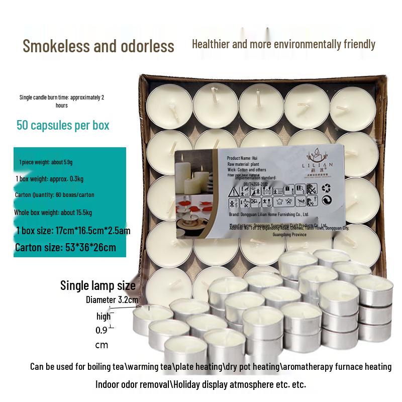8-Hour Smokeless Natural Tealight Candle for Boiling Tea