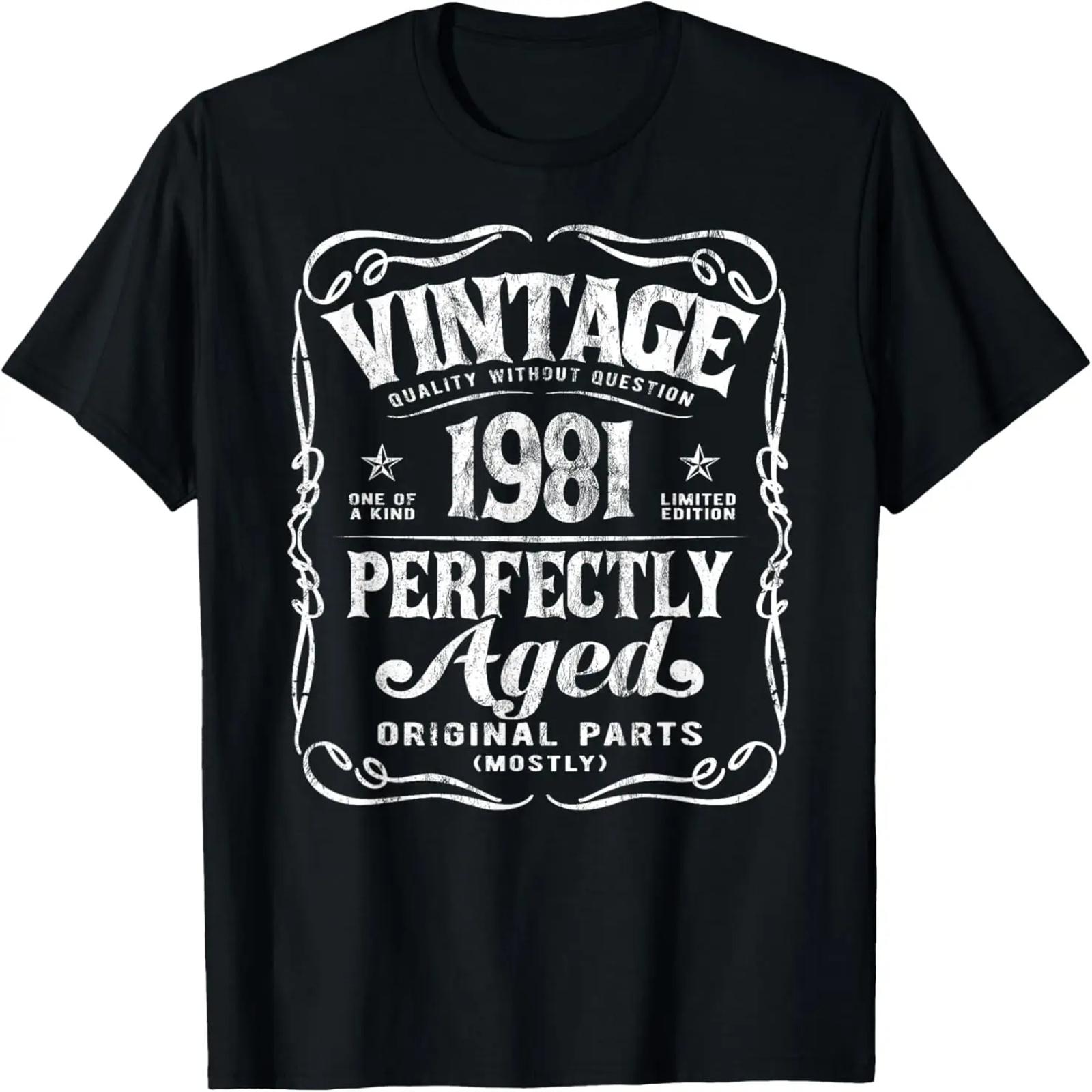 

Vintage Born In 1981 Classic 43rd Birthday T-Shirt S чёрный