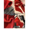 Red Hat Women's Autumn/Winter Warm Knitted Hat Scarf One Piece Hooded Neck Knitted Hat Winter