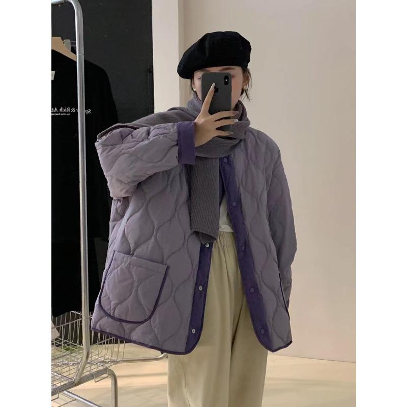 

Большой размер этнический стиль круглый вырез теплая и толстая 95 белый утиный пух хлопковая куртка L