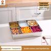 Stainless Steel 6-Compartment Commercial Dessert & Fruit Salad Box Set