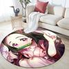 Tappeto Rotondo con Stampa Cartoon, Tappeto per Soggiorno Camera da Letto Divano Sala Giochi Decorazione, Tappetino Antiscivolo