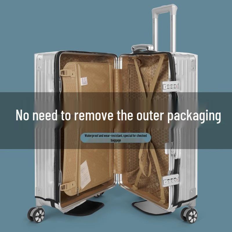 Transparent PVC Suitcase Protector, Removable Dust Cover for 20/24/28 inch Trolley Cases.