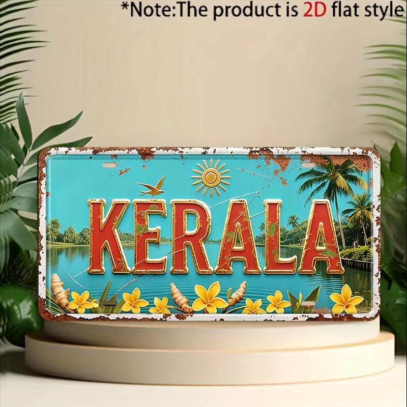 D Flat Decorative Only pc Vintage KERALA Metal Decorative Plaque and Ornament Country Style Wall Decoration Suitable