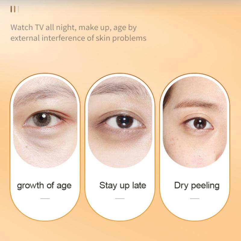 Sadoer 20G Crème Contour des Yeux Vitamine C Raffermissante Hydratante Éclaircissante Anti-Cernes Poches sous les Yeux Anti-Gonflement Yeux Beauté Soins de la Peau